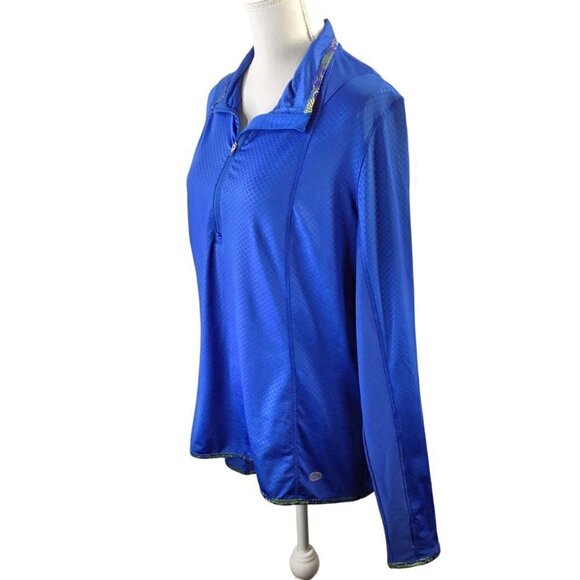 Reel Legends 1/4 Zip Fishing Shirt Top Long Sleeve Women's Size XL Blue Pullover - Picture 4 of 11